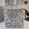 With Side Pocket Laundry Organizer Floral Print Quilted Storage Basket  Shopping