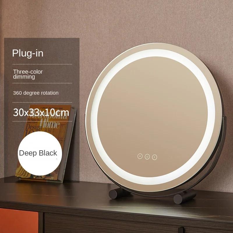 

Дзеркало для макіяжу зі світлодіодним підсвічуванням для подорожей Портативне туалетне дзеркало з 10-кратним збільшенням Компактне косметичне дзеркало для спальні на подарунок