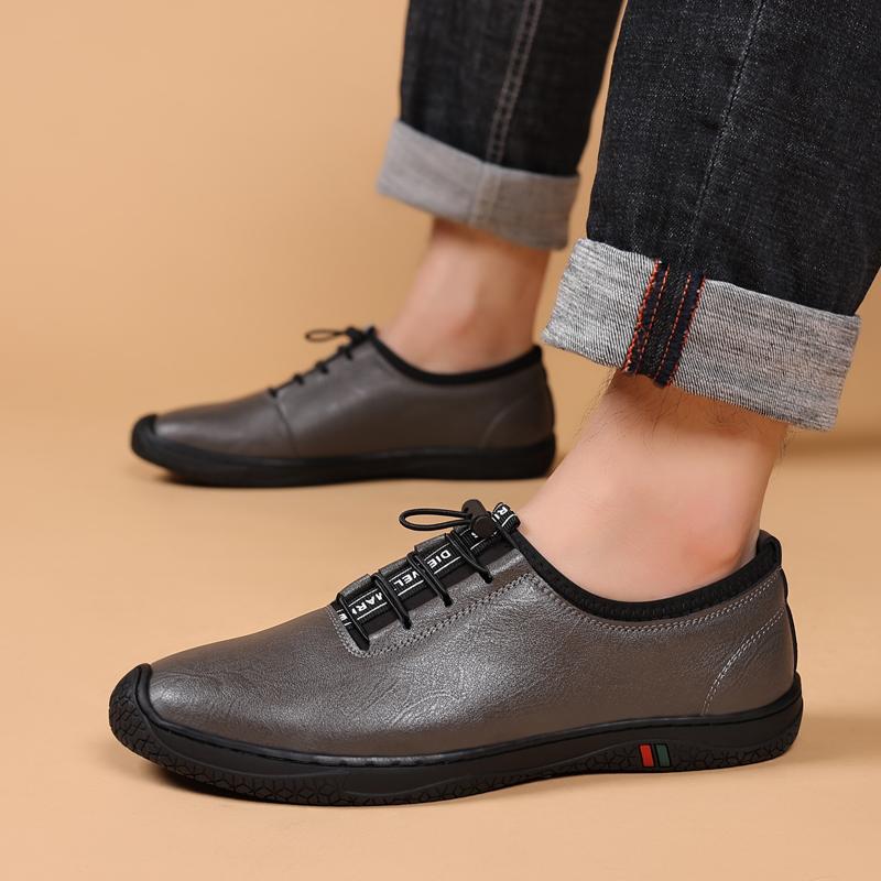 Модные роскошные мужские кроссовки из натуральной кожи — фото 4