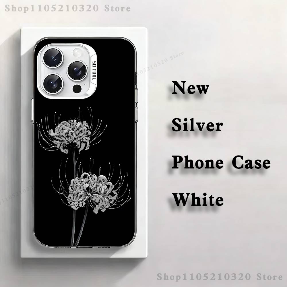 

Красная паучья лилия Токио Чехол для телефона для iPhone 17,16,15,14,13,12,11,Mini,Pro,E,MAX Белый Матовый Силиконовый Белый Чехол iPhone17pro