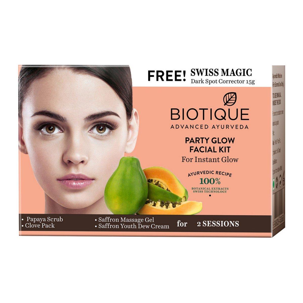 

Набор для лица Biotique Party Glow для мгновенного сияния Swiss Magic корректор темных пятен