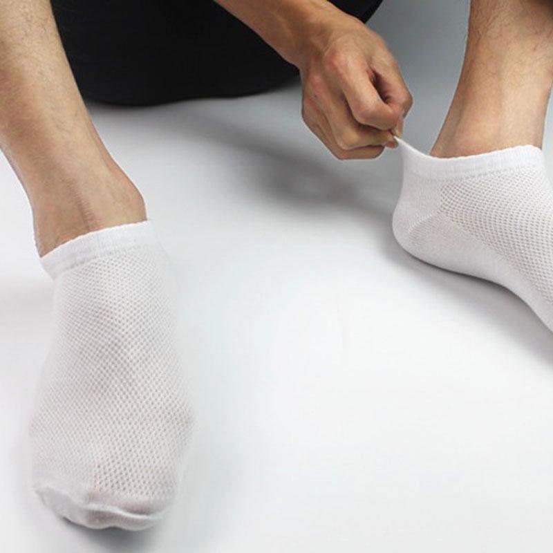 6Pcs=3Pairs/Lot Solid Mesh Men's Socks Short Invisible Ankle Summer Cotton Breathable Thin Male Boat Plus Size Eu 38-47