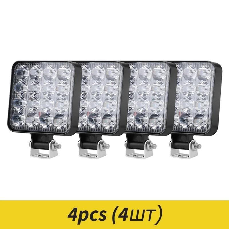 4 PCS 12V LED Light Bar 48W Mini LED Work Light Off Road Spotlight for Jeep Truck 4X4 Car SUV ATV Barra LED Headlights