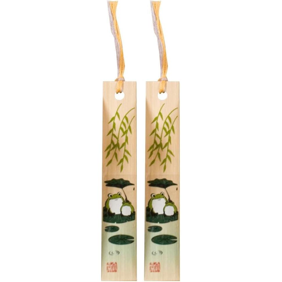 Yamasita Craft Bamboo Bookmark Frog/Willow