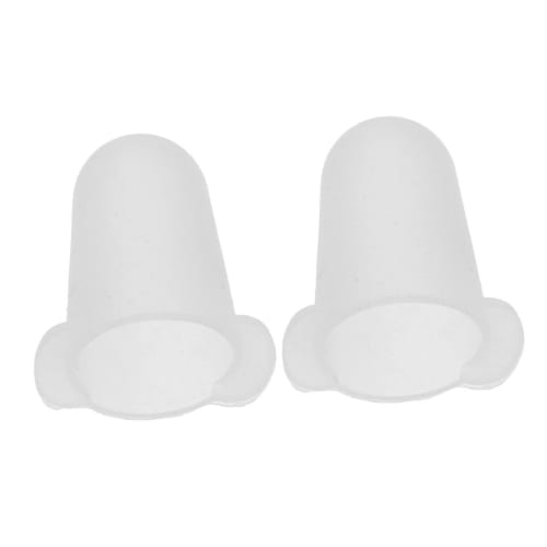 STOBOK 6-Piece Piping Tip Protector Caps, Piping Tip Nozzle Caps, Cake Piping Tip Sleeves, Protective Piping Tip Covers, White Silica Gel