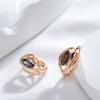 Luxury Colorful Natural Zircon Stone Earrings For Women  Rose Gold Color Vintage Fine Daily Jewelry Party Fine Earring