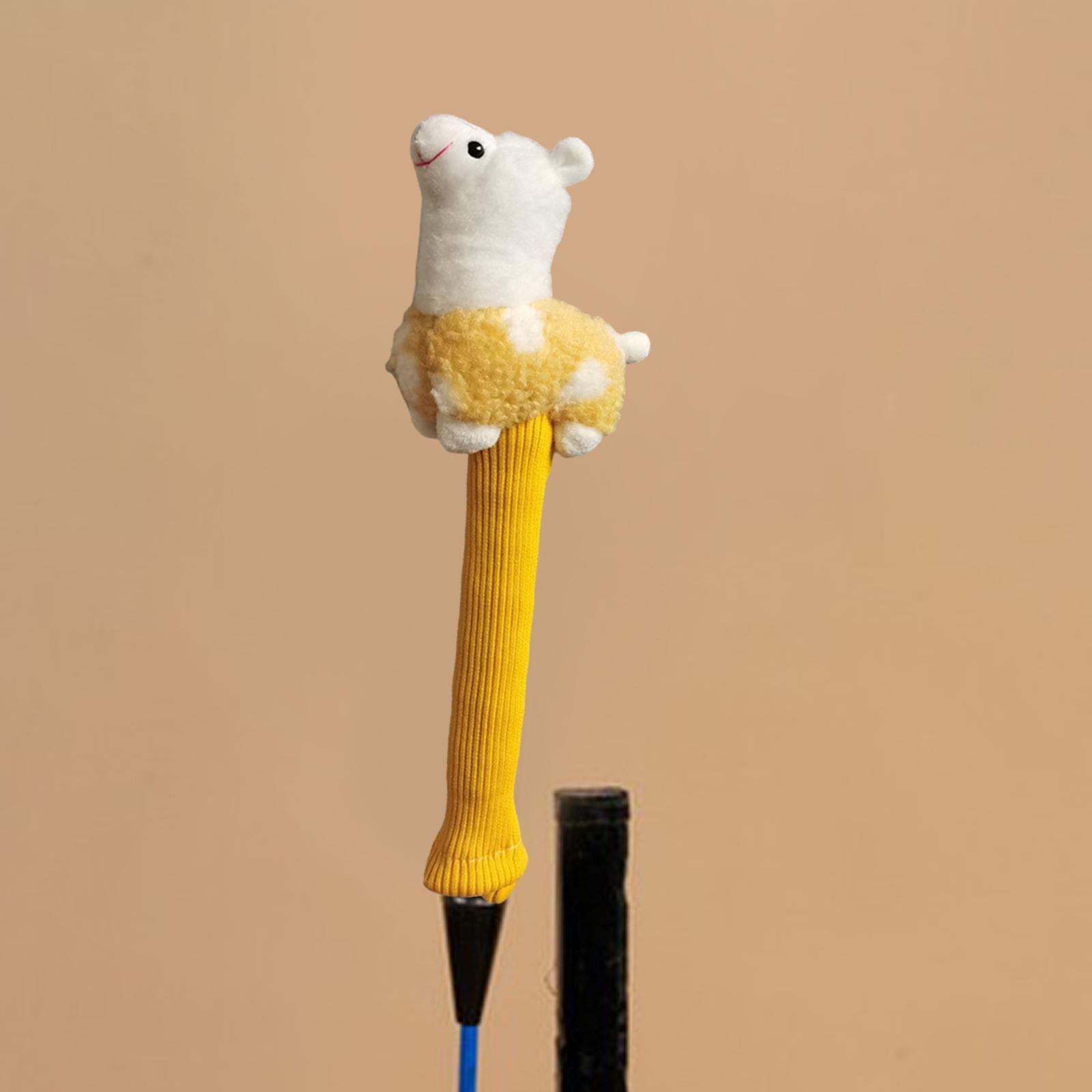 

Badminton Racket Handle Cover Universal Stuffed Animal Cute Tennis Racket Overgrip Sleeve Non Slip Tennis Racket Grip Protector жовтий