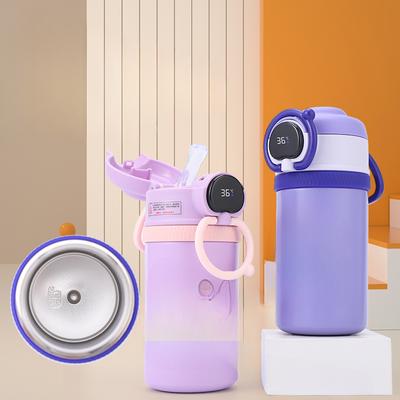 Intelligenter temperaturempfindlicher Thermosbecher für Kinder aus Edelstahl 316 mit Griff Hochwertiger tragbarer Begleitwasserbecher für den Außenbereich