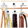 360° Rotating Storage Hanger Hook 6 Claw Metal Wooden Hook Up Belt Scarf Bra Tie Family Dormitory Storage Hanger