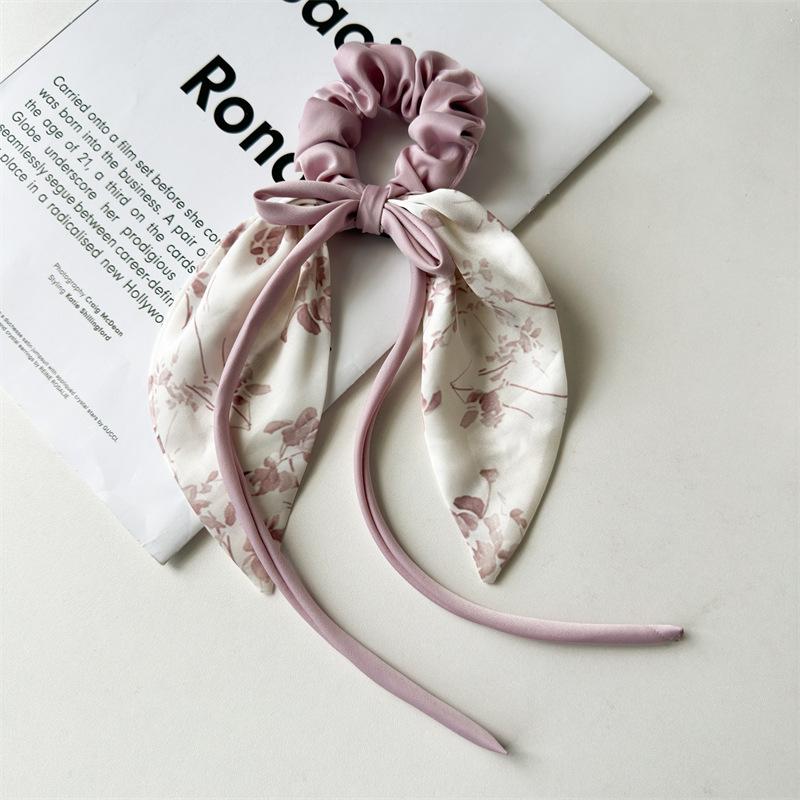 

28см Фиолетовый Зеленый Черный Бабочка Бант Ткань Хвост Мода Резинки для волос Женщины Девушки Эластичные резинки для волос Головные уборы Аксессуары для волос