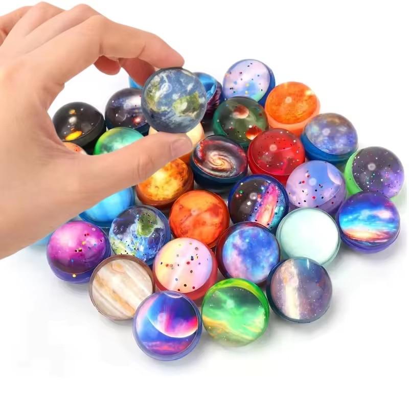 12 Stück Planeten Elastikball Kinder Hüpfball Spielzeug Gummi Indoor Und Outdoor Spielzeug Sternenhimmel Elastikball Jonglier Bouncy Ball