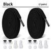 1Pair/2Pair NEW Elastic Shoe Laces Flat Shoelaces Without Ties Kids Round Snap Lock  Adult Quick Shoelace Shoe Accessories