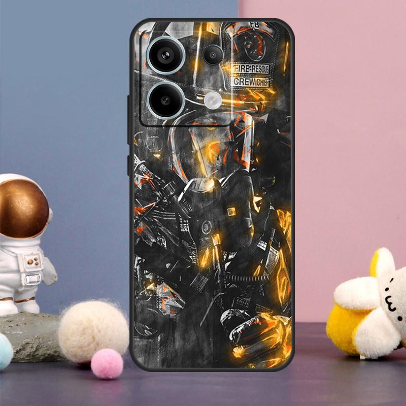 Firefighter Fire Fireman Case For Xiaomi Redmi Note 13 9 10 11 12 14 15 Pro Plus Redmi 15 15C 14C 10C 12C 13C Cover