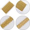 GORGECRAFT 25 Yards Metallic Lace Trim Embroidered Gold Braided Centipede Edge Ribbon Applique Gimp Woven Edging Trimmings for Sewing Christmas Home