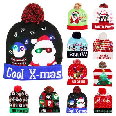 LED Light-up Knitted Ugly Sweater Holiday Xmas Christmas