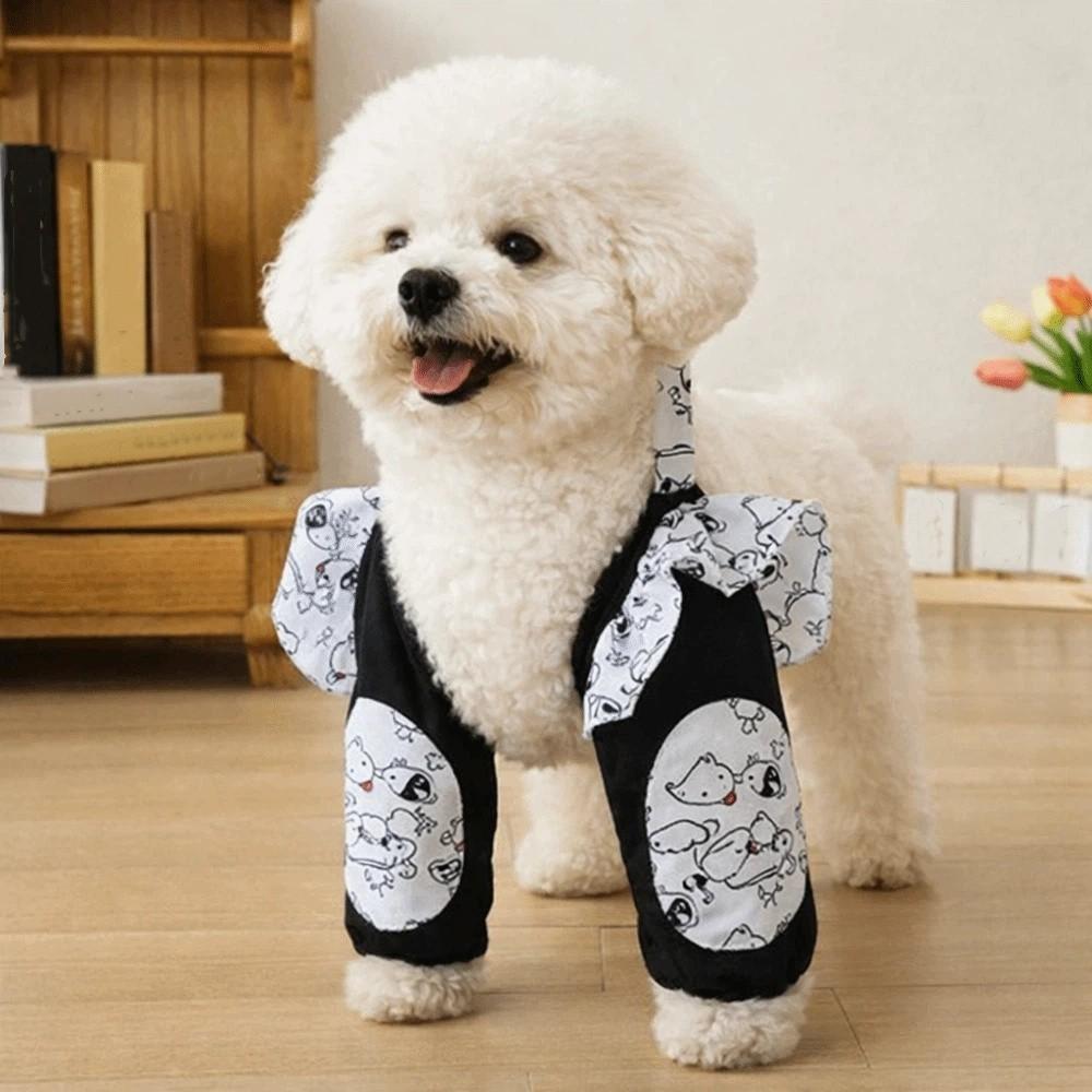 Dirt-Proof Dog Joint Protection Cover Cartoon Stroke Pattern Dog Elbow Brace Pet Recovery