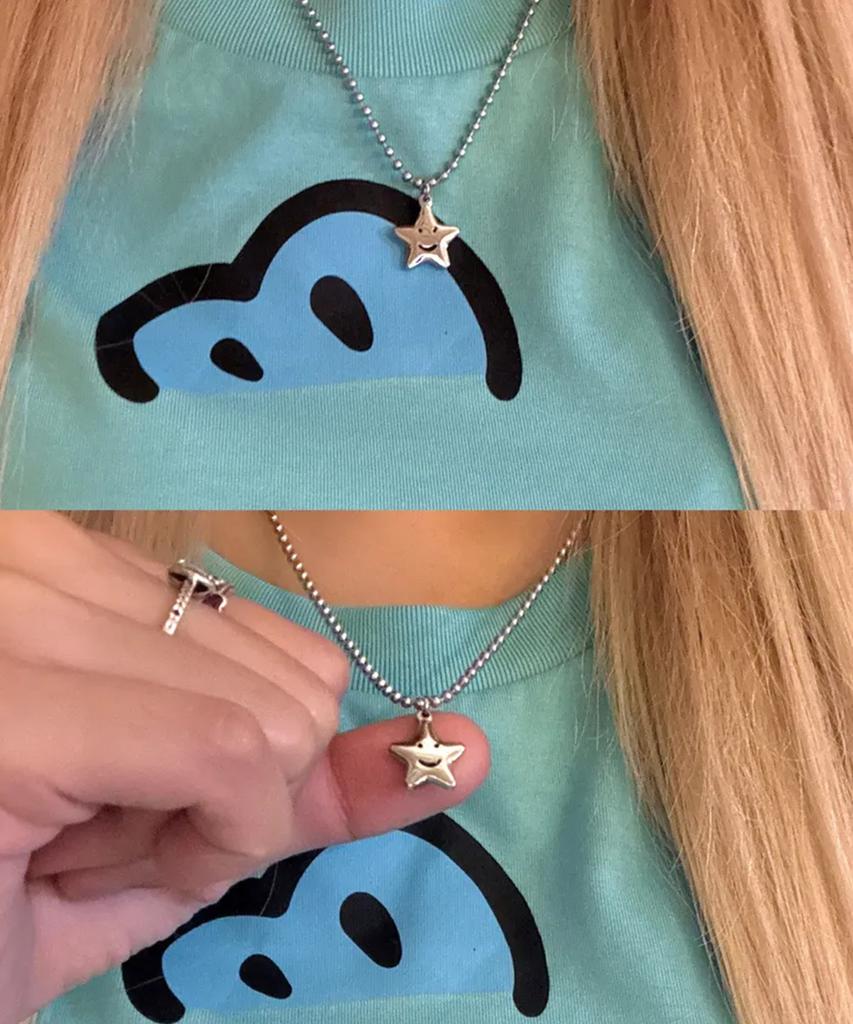 Iamj Smiley Star Necklace