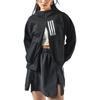 Adidas Color Block Striped Logo Print Hooded Jacket Women Jackets Black GT9754