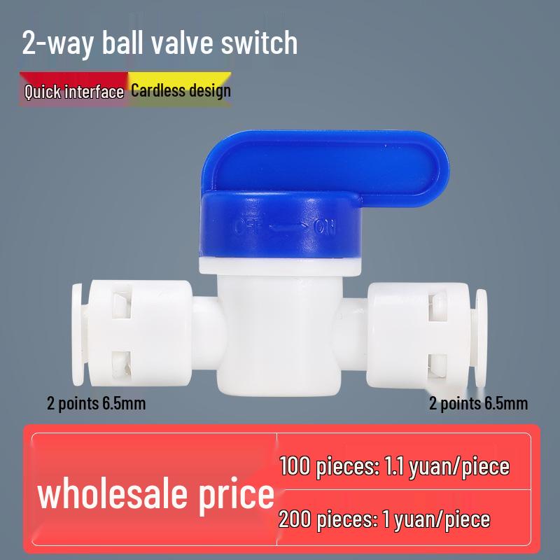 Three-Way Ball Valve Quick Connector for Water Purifier