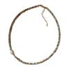 Colorful Artificial Crystal Bead Necklace Adjustable Length Beaded Neckchain Fashionable Beach Wear Jewelry for Women