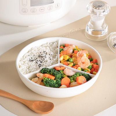 Three-Compartment Ceramic Steaming Plate