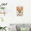 Floral Pattern Sign Summer Wooden Hanging Sign, Welcome Front Door Decor with Seasonal Home Accents Rope, Colorful Hanger for Farmhouse Beach