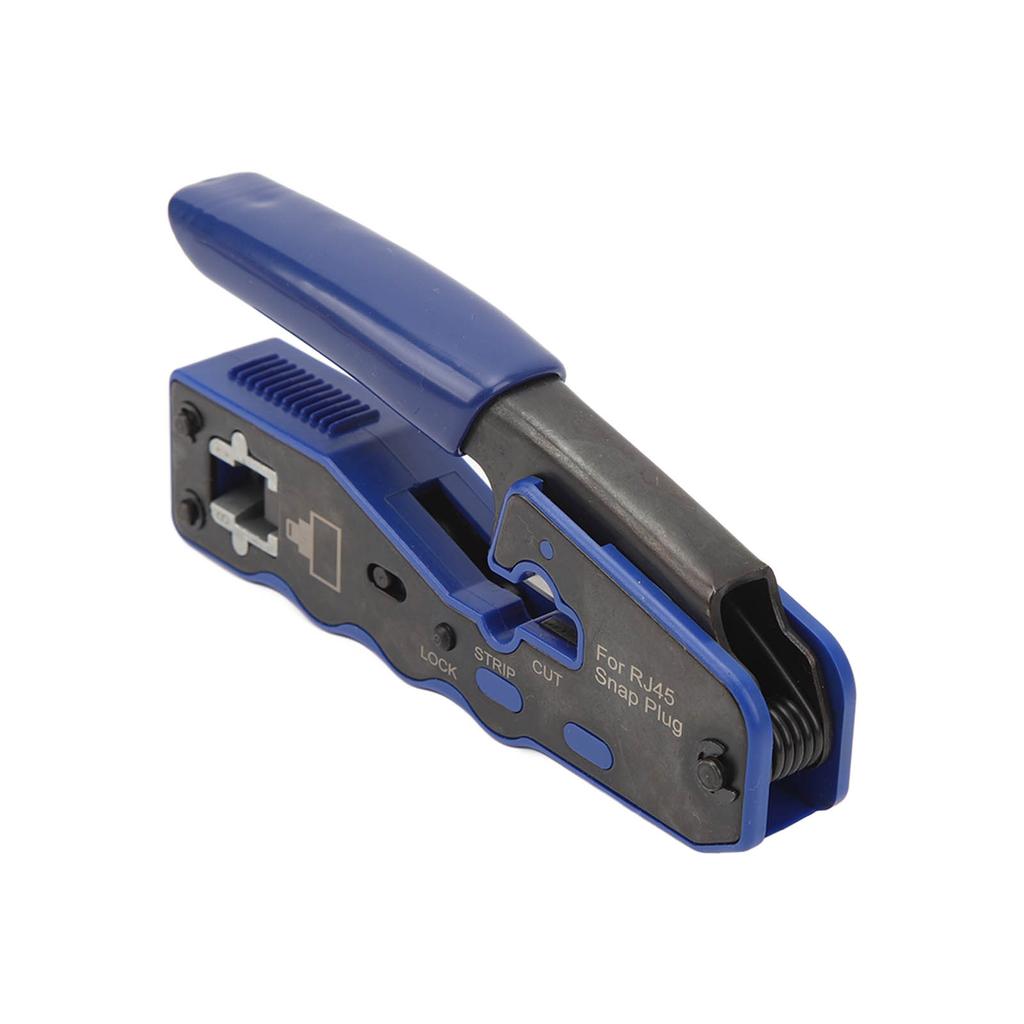 RJ45 Crimp Tool Pass Through Crimper with RJ45 Cat6 Crystal Head and Protective Cover Cable Tester
