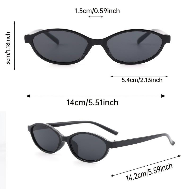 1pc Women's Simple Style Oval Frame Fashion Glasses - Sleek Black Decorative Eyewear for Casual Attire & Gift Giving