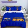 3pcs Los Angeles Rams logo pattern bedding set duvet cover set includes duvet cover &pillowcases, perfect all season bedroom decoration & gift