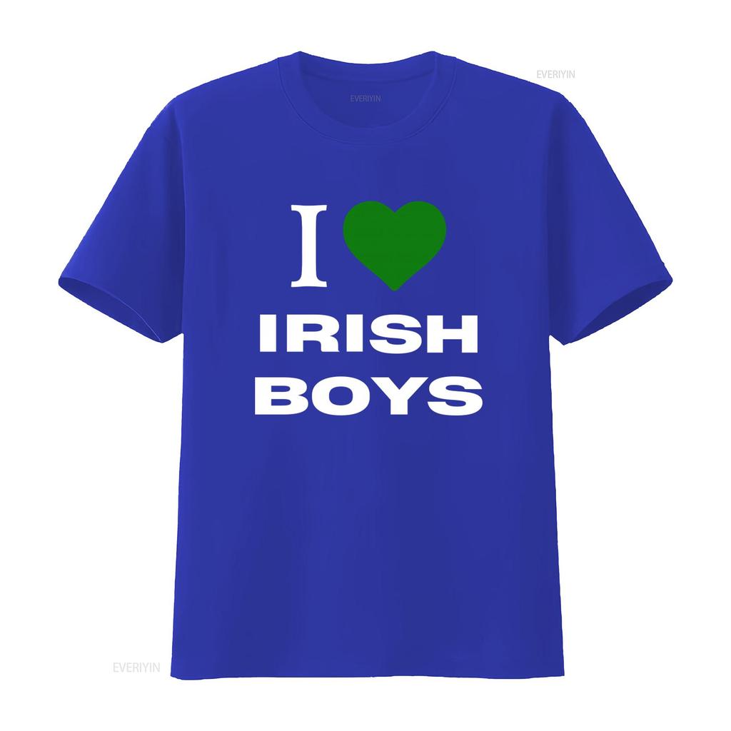 I Heart Irish Boys T Shirt Love Trendy Y2K St Patricks Day Lucky Slogan vintage Washed Soft Slightly Casual designer clothes