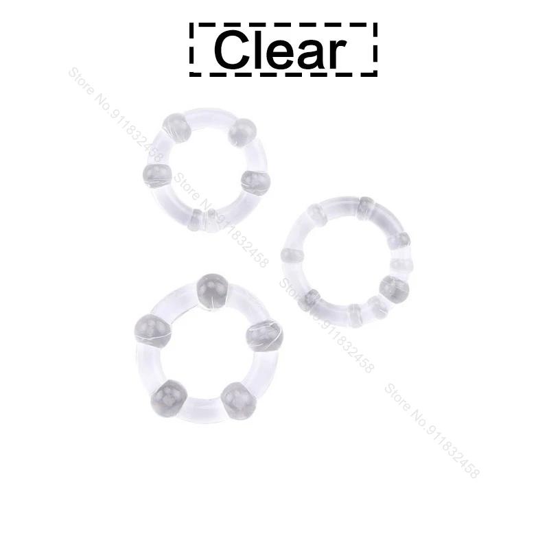 3Pcs Silicone Cock Rings Delay Ejaculation Penis Rings Adult Sex Toys Sex Products For Men Couple Game Sex Shop