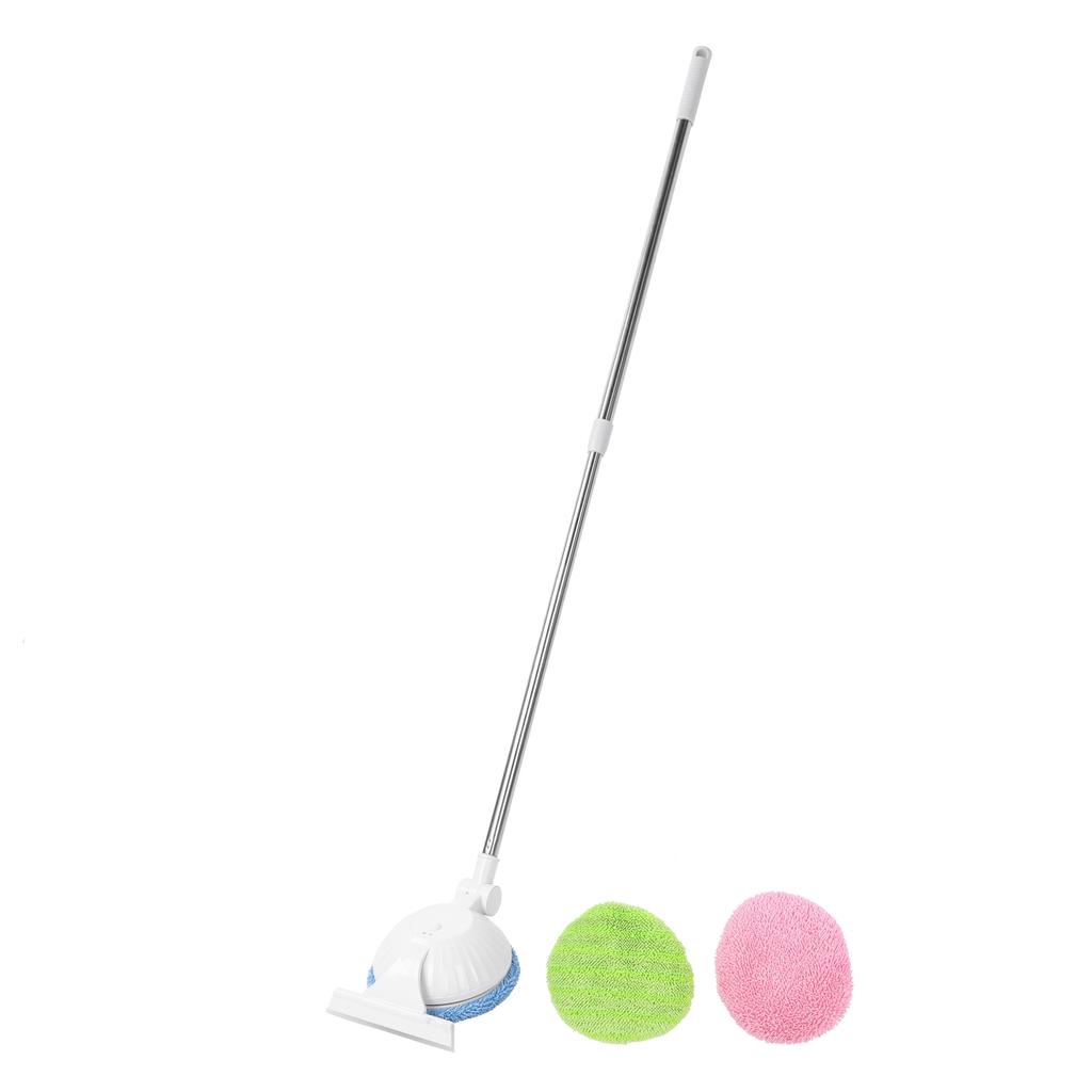Cordless Telescopic Window Wiping Mop 90 Degrees  Rotation USB Electric Glass Cleaner Floor Cleaning