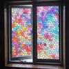 Retro Electrostatic Frosting Adhesive Free Art Painting Privacy Protection Window Film Stained Glass European Style Glass Film