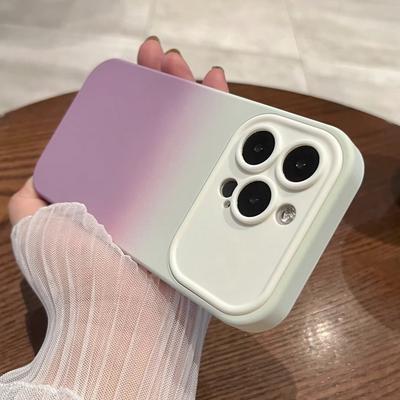 Funda para teléfono con protección de cámara degradada para iPhone 14 13 12 11 Pro Max 14pro a prueba de golpes, mate, de silicona suave para iPhone 14