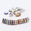 Colorful Rhinestone Spacer Beads (6/8/10/12mm) for DIY Wheel-Shaped Bracelets