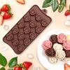 2pcs Silicone Flower Molds Non-Stick Floral Chocolate Candy Molds DIY Baking Molds for Making Chocolate Soap Cookies Cakes Pudding