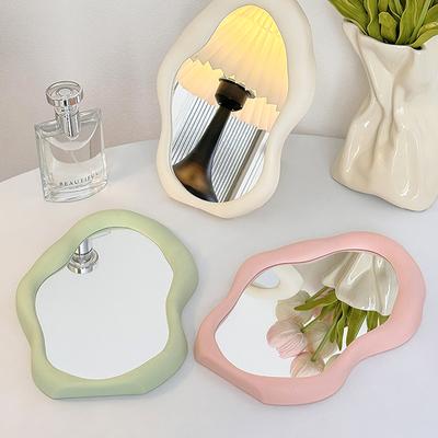 Ins Makeup Mirror Beauty Mirror with Bracket Foldable Single-Sided Mirror Student Dormitory Desktop Small Mirror Wholesale