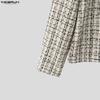 INCERUN Autumn Elegant  Men Long Sleeve Casual Plaid Buttons Texture Jackets Coats