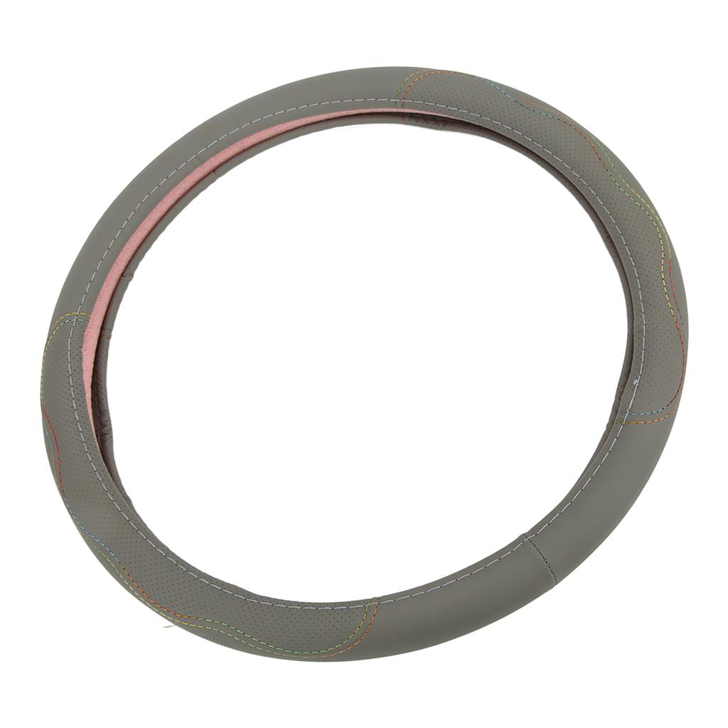 Car Steering Wheel Cover 15in   Fit Artificial Leather Protector for Modification