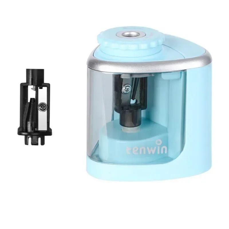 Automatic Electric Pencil Sharpener Fast Desktop Sharpener for 6-8mm Pencils School Office Home Use Quiet Motor Safety Guard