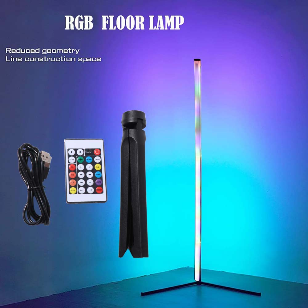 Remote Control Corner Ambience Lamp Color Changing LED Floor Lamp For Bedroom Living Room