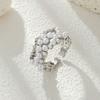 Pearl Zircon Open Ring Micro-set Exquisite Index Finger Ring Ring