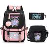 Witch Hunters Kpopdemonhunters Student School Bag Shoulder Bag Casual Pencil Bag Three-Piece Set