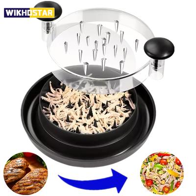 Large Chicken Breast Shredder Tool Visible Lid Meat Grinder For Chopping Chicken Beef Cabbage Vegetables Rotating Kitchen Tool