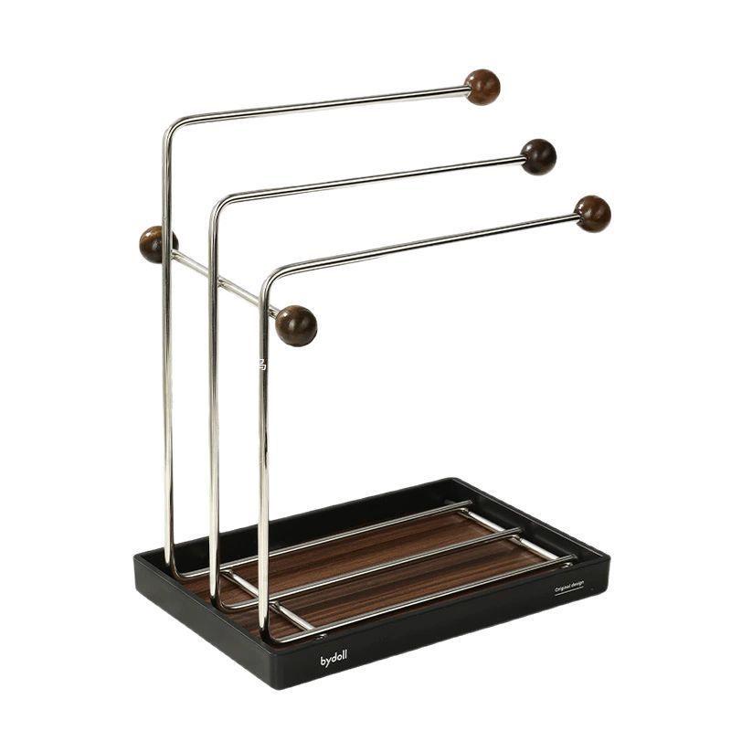 Porta asciugapiatti da bancone in acciaio inossidabile - Design sospeso a bordo stretto per cucina.