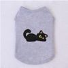 Halloween Pet Vest Cute Black Cat Cartoon Print Sleeveless Shirt Soft Breathable Costume For Kitten Puppy Party Daily Outfit