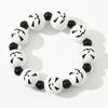 Skull Pumpkin Spiders Bead Bangle Simple Halloween Beaded Bracelet Wristband Adjustable Elastic Bangle Statement Jewelry
