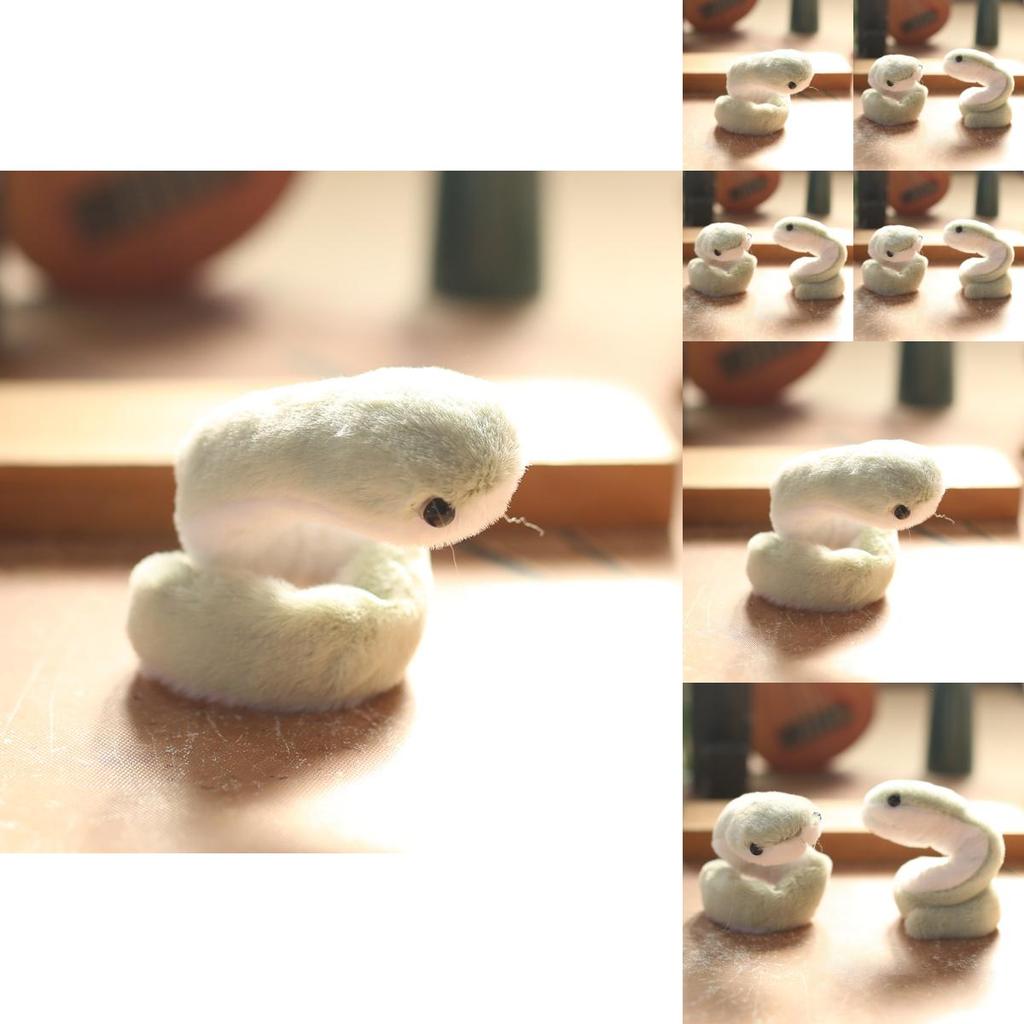 Cute Snake Plush Toy Keychain With Soft Short Plush For Bag Decor And Gift