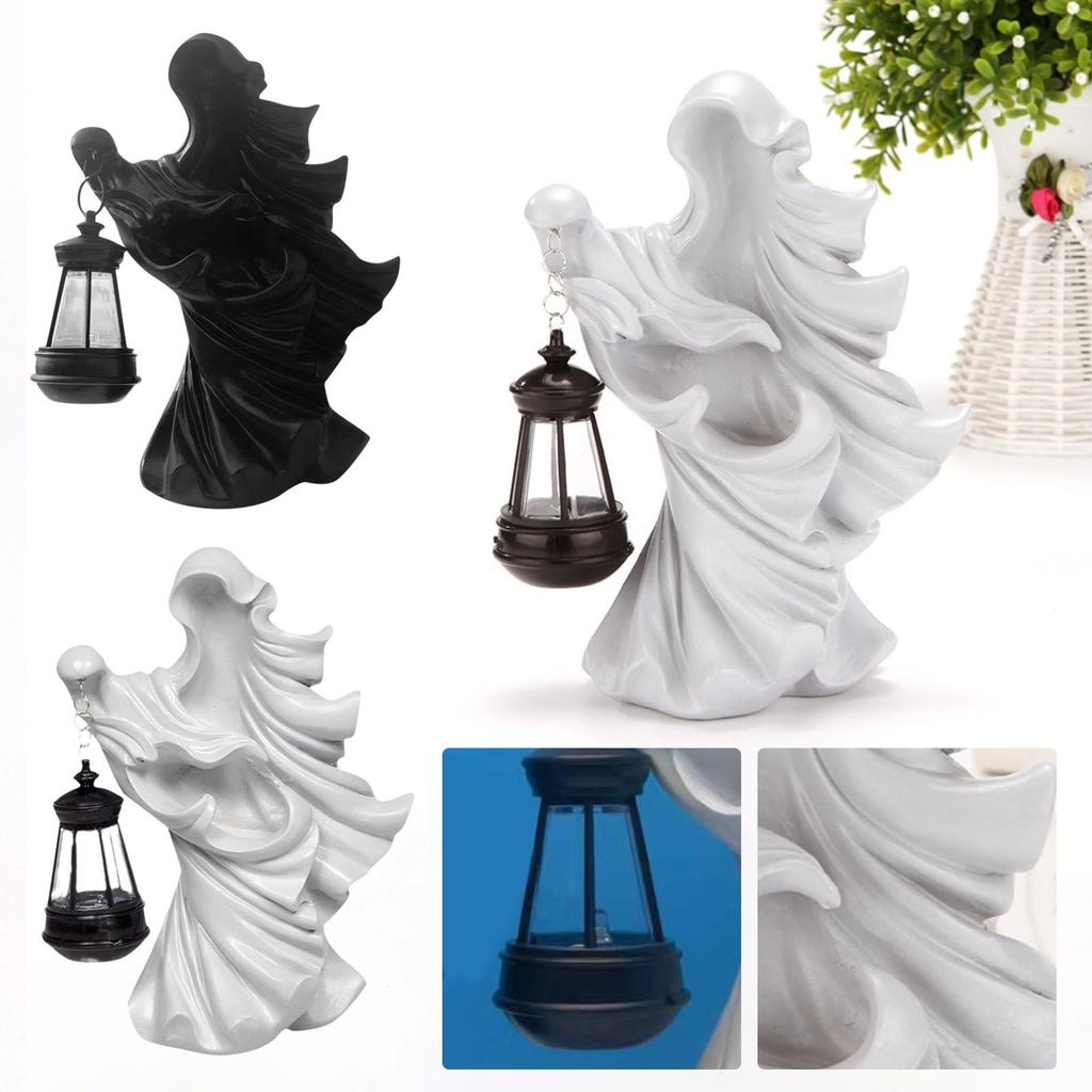 Faceless Carving Lamp Witch Decoration Resin Carving Decoration Lamp Garden Decoration Lamp