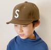 Basic Ench Cap Logo Short Cap S Logo Brim Umpire Cap Functional Hat Antibacterial Deodorizing Kids Size Moss